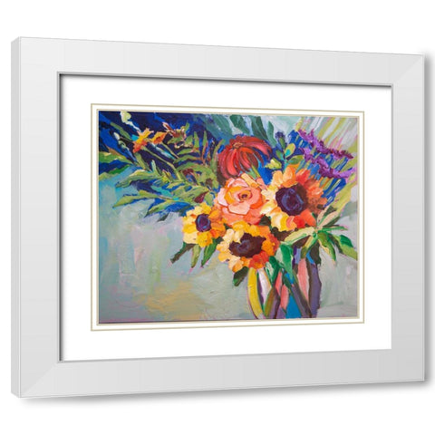 Be My Sunshine White Modern Wood Framed Art Print with Double Matting by St Hilaire, Elizabeth