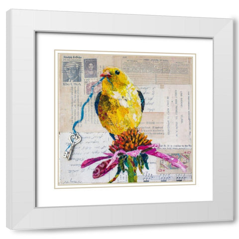 Balance White Modern Wood Framed Art Print with Double Matting by St Hilaire, Elizabeth