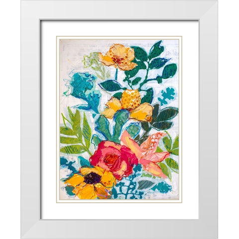My Mothers Garden B White Modern Wood Framed Art Print with Double Matting by St Hilaire, Elizabeth