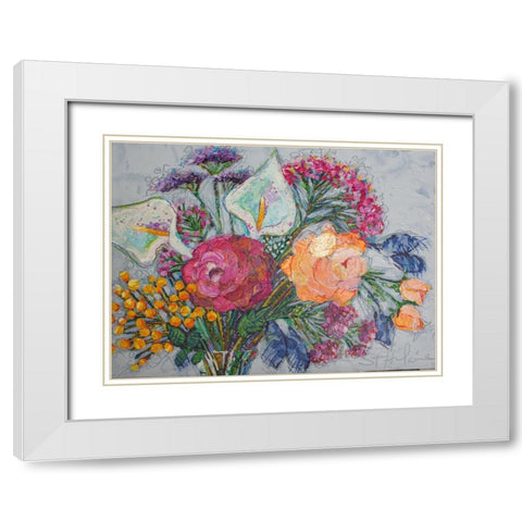 My One Love White Modern Wood Framed Art Print with Double Matting by St Hilaire, Elizabeth