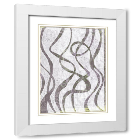 Monoprint VIX White Modern Wood Framed Art Print with Double Matting by St Hilaire, Elizabeth