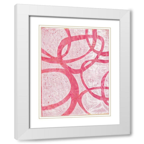 Monoprint XI White Modern Wood Framed Art Print with Double Matting by St Hilaire, Elizabeth