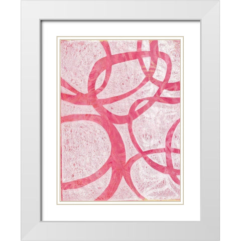 Monoprint XI White Modern Wood Framed Art Print with Double Matting by St Hilaire, Elizabeth
