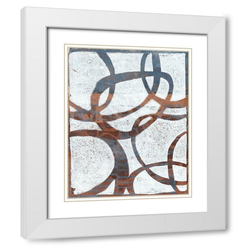 Monoprint XVIII White Modern Wood Framed Art Print with Double Matting by St Hilaire, Elizabeth