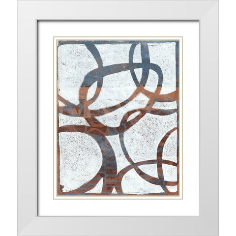 Monoprint XVIII White Modern Wood Framed Art Print with Double Matting by St Hilaire, Elizabeth