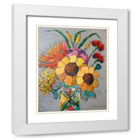 Falling for You II White Modern Wood Framed Art Print with Double Matting by St Hilaire, Elizabeth