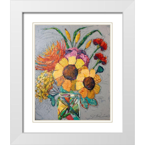 Falling for You II White Modern Wood Framed Art Print with Double Matting by St Hilaire, Elizabeth