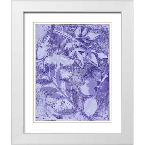 Very Peri Botanical Print I White Modern Wood Framed Art Print with Double Matting by St Hilaire, Elizabeth
