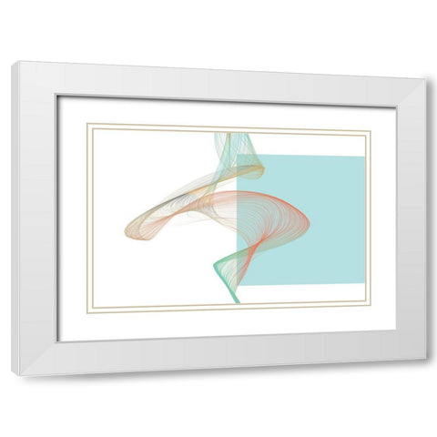 Geometric Shape and Black Abstraction I White Modern Wood Framed Art Print with Double Matting by Orlov, Irena