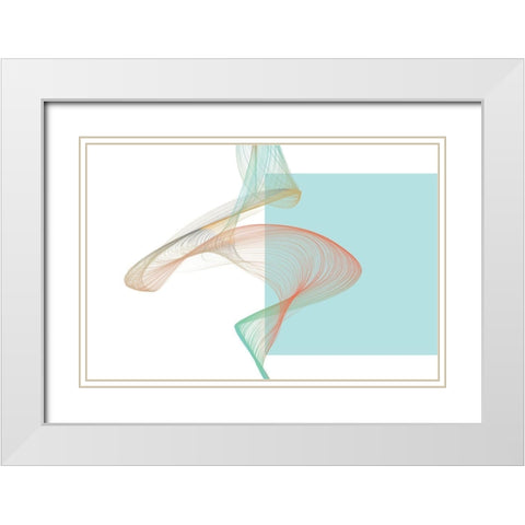 Geometric Shape and Black Abstraction I White Modern Wood Framed Art Print with Double Matting by Orlov, Irena