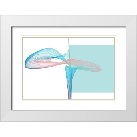 Geometric Shape and Black Abstraction VIII White Modern Wood Framed Art Print with Double Matting by Orlov, Irena