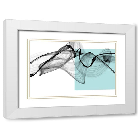 Geometric Shape and Black Abstraction X White Modern Wood Framed Art Print with Double Matting by Orlov, Irena