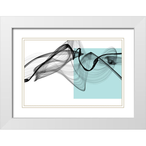 Geometric Shape and Black Abstraction X White Modern Wood Framed Art Print with Double Matting by Orlov, Irena
