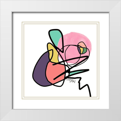Shapes and Lines II White Modern Wood Framed Art Print with Double Matting by Orlov, Irena
