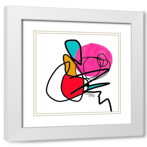 Shapes and Lines IV White Modern Wood Framed Art Print with Double Matting by Orlov, Irena
