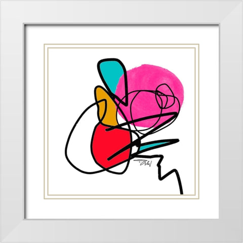 Shapes and Lines IV White Modern Wood Framed Art Print with Double Matting by Orlov, Irena