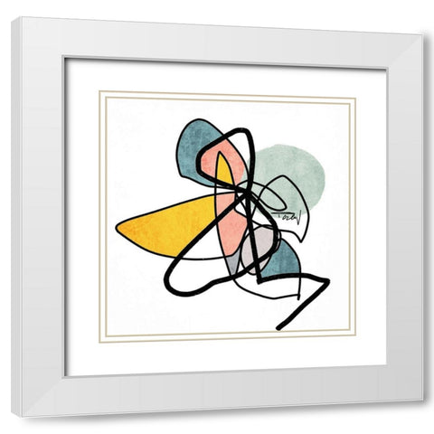 Shapes and Lines VI White Modern Wood Framed Art Print with Double Matting by Orlov, Irena