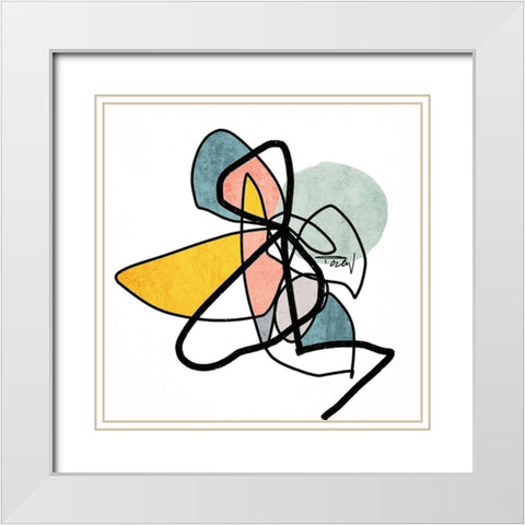 Shapes and Lines VI White Modern Wood Framed Art Print with Double Matting by Orlov, Irena