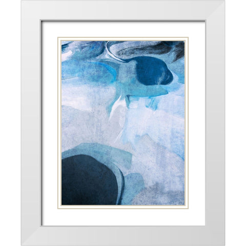 Neutral Flow I White Modern Wood Framed Art Print with Double Matting by Orlov, Irena