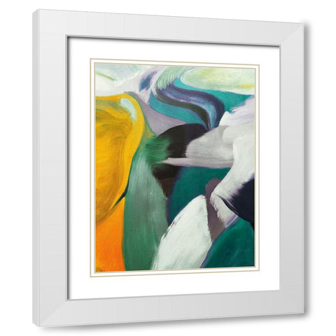 Neutral Flow III White Modern Wood Framed Art Print with Double Matting by Orlov, Irena
