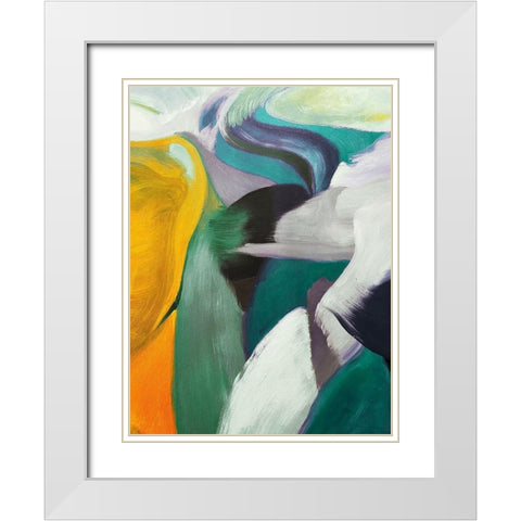 Neutral Flow III White Modern Wood Framed Art Print with Double Matting by Orlov, Irena