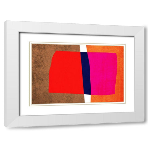Art Shape Colors design IV White Modern Wood Framed Art Print with Double Matting by Orlov, Irena