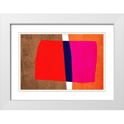 Art Shape Colors design IV White Modern Wood Framed Art Print with Double Matting by Orlov, Irena