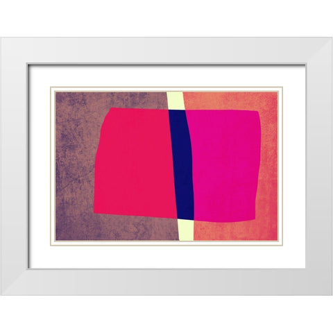 Art Shape Colors design V White Modern Wood Framed Art Print with Double Matting by Orlov, Irena