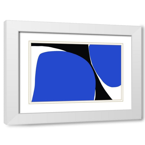 Art Shape Colors design VIII White Modern Wood Framed Art Print with Double Matting by Orlov, Irena