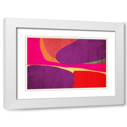Art Shape Colors design X White Modern Wood Framed Art Print with Double Matting by Orlov, Irena