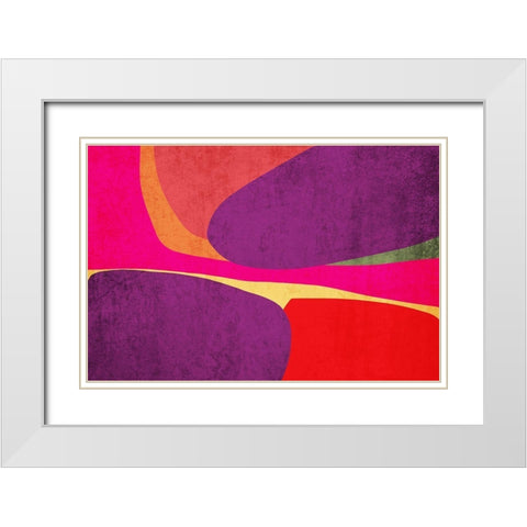 Art Shape Colors design X White Modern Wood Framed Art Print with Double Matting by Orlov, Irena