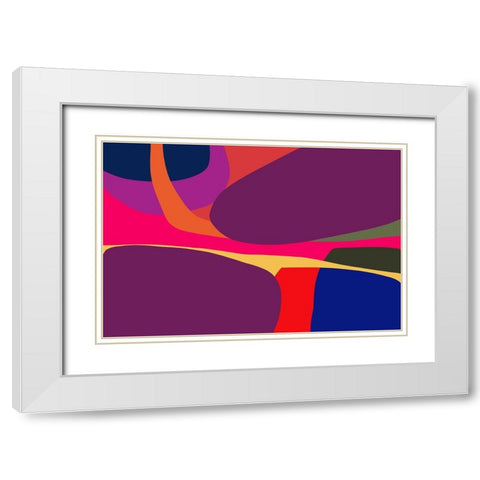 Art Shape Colors design XI White Modern Wood Framed Art Print with Double Matting by Orlov, Irena