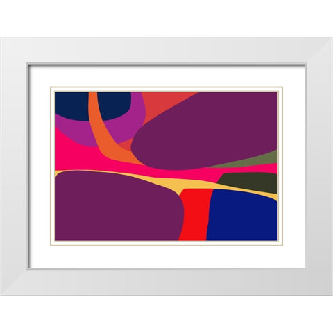 Art Shape Colors design XI White Modern Wood Framed Art Print with Double Matting by Orlov, Irena