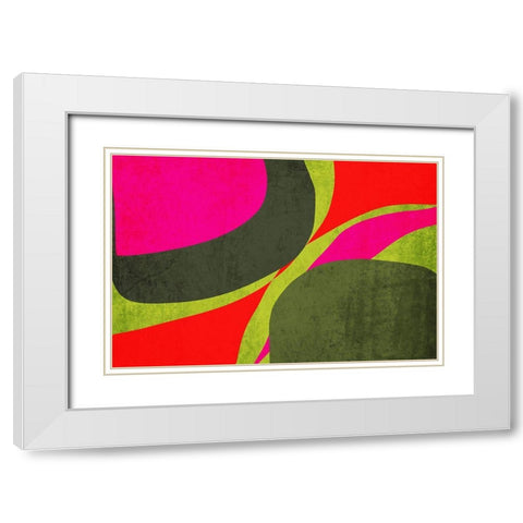 Art Shape Colors design XII White Modern Wood Framed Art Print with Double Matting by Orlov, Irena