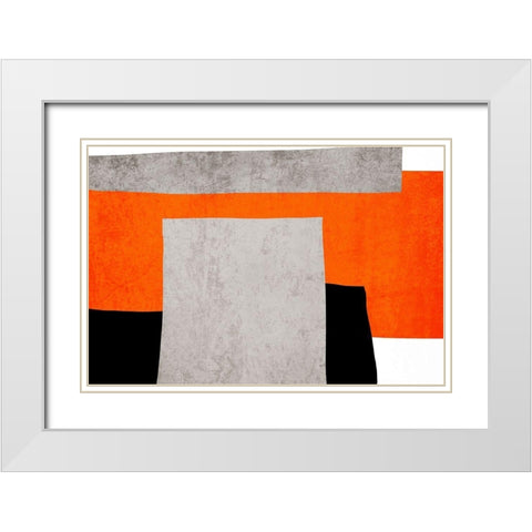 Art Shape Colors design XIV White Modern Wood Framed Art Print with Double Matting by Orlov, Irena