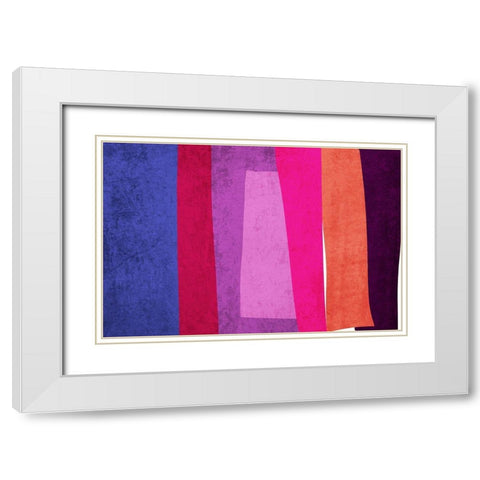 Art Shape Colors design XVI White Modern Wood Framed Art Print with Double Matting by Orlov, Irena