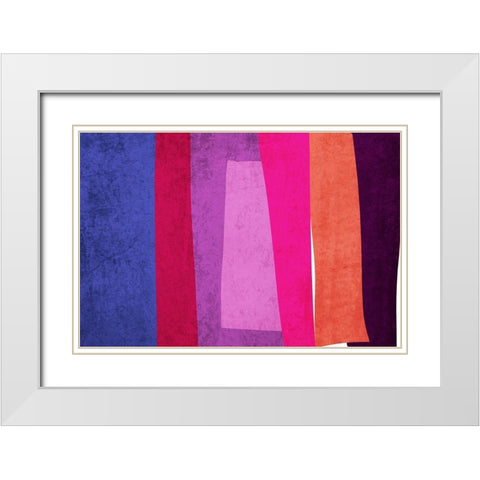 Art Shape Colors design XVI White Modern Wood Framed Art Print with Double Matting by Orlov, Irena