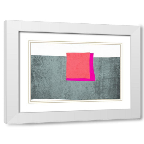 Art Shape Colors design XXII White Modern Wood Framed Art Print with Double Matting by Orlov, Irena