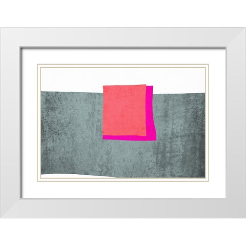 Art Shape Colors design XXII White Modern Wood Framed Art Print with Double Matting by Orlov, Irena