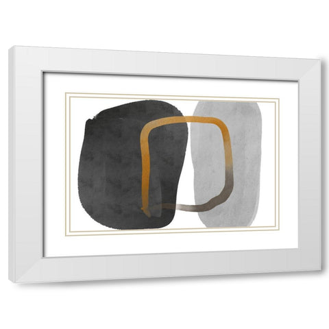 Art Shape Colors design XXIII White Modern Wood Framed Art Print with Double Matting by Orlov, Irena