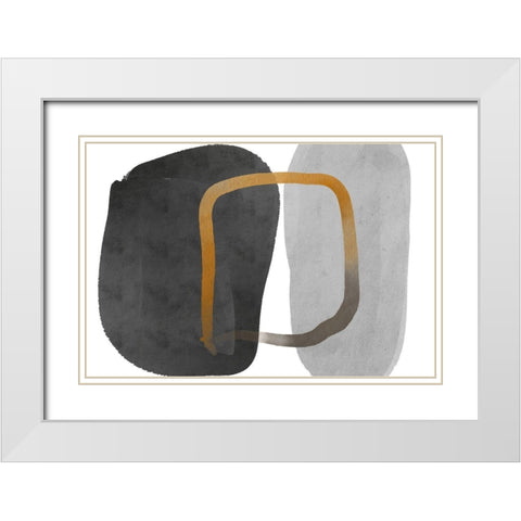 Art Shape Colors design XXIII White Modern Wood Framed Art Print with Double Matting by Orlov, Irena