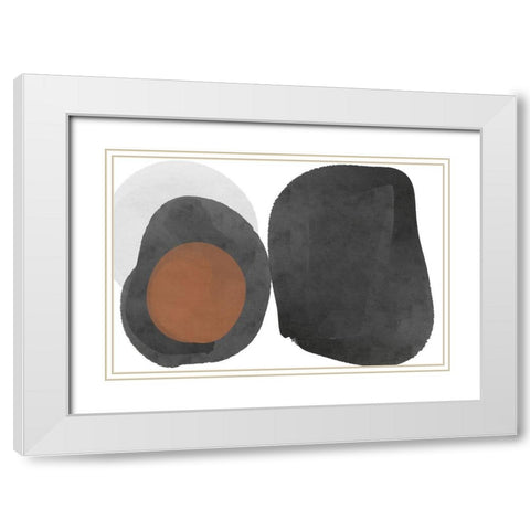 Art Shape Colors design XXV White Modern Wood Framed Art Print with Double Matting by Orlov, Irena