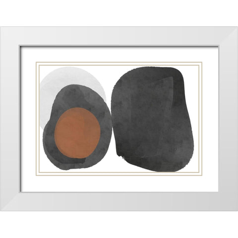 Art Shape Colors design XXV White Modern Wood Framed Art Print with Double Matting by Orlov, Irena