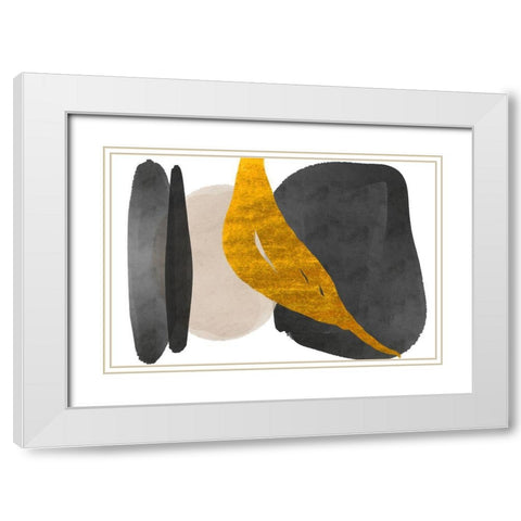 Art Shape Colors design XXVI White Modern Wood Framed Art Print with Double Matting by Orlov, Irena