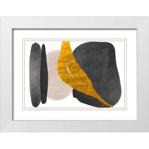 Art Shape Colors design XXVI White Modern Wood Framed Art Print with Double Matting by Orlov, Irena