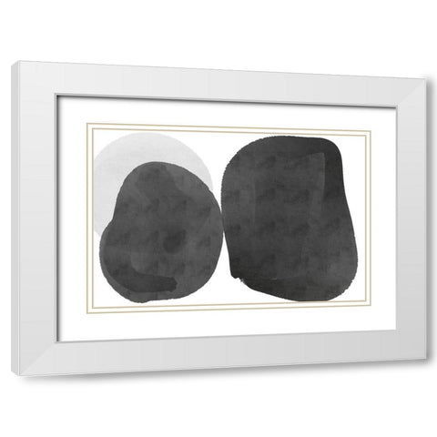 Art Shape Colors design XXVII White Modern Wood Framed Art Print with Double Matting by Orlov, Irena