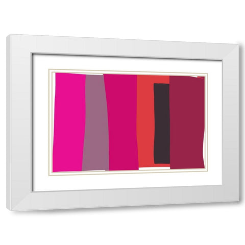 Art Shape Colors Design XXX White Modern Wood Framed Art Print with Double Matting by Orlov, Irena