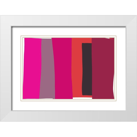 Art Shape Colors Design XXX White Modern Wood Framed Art Print with Double Matting by Orlov, Irena