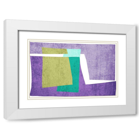 Art Shape Colors Design XXXX White Modern Wood Framed Art Print with Double Matting by Orlov, Irena