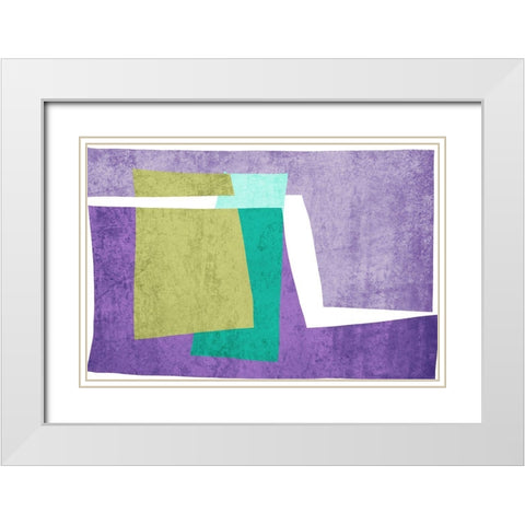 Art Shape Colors Design XXXX White Modern Wood Framed Art Print with Double Matting by Orlov, Irena